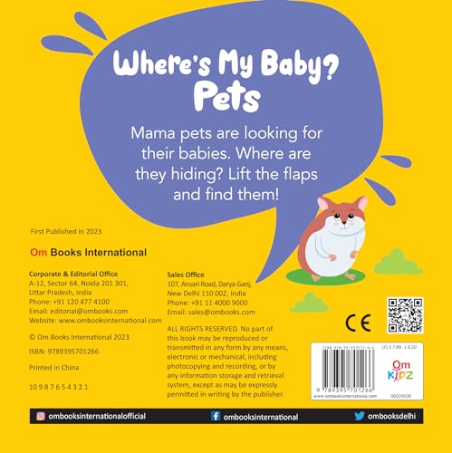 Board Book: Where's My Baby? Pets - Illustrated Story books for Kids (Board book)