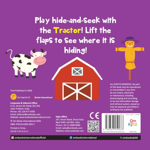 Where's My Tractor | Lift-the-Flap Felt Book for Toddlers | Interactive Peekaboo Vehicle Book | Early Learning Board Book for Ages 1–5 (Board book)