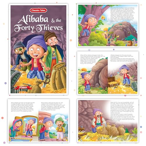 Set of 10 Classics Tales Story Books for Kids|English Short Stories for 3+ | Aladdin, Alibaba, Jungle Book & Others (Product Bundle)