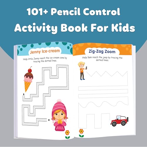 101+ Pencil Control and Spot the Hidden Objects Activity Book for Kids : Kid’s Learning Book with Activities, Fun Book, Preschool Learning Games, Activities for Toddlers | Combo of 2 (Paperback)