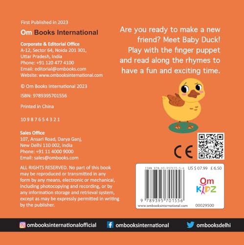 Baby Duck Finger Puppet Book - Fun Activities Board books for Kids Board book – Picture Book (Board book)
