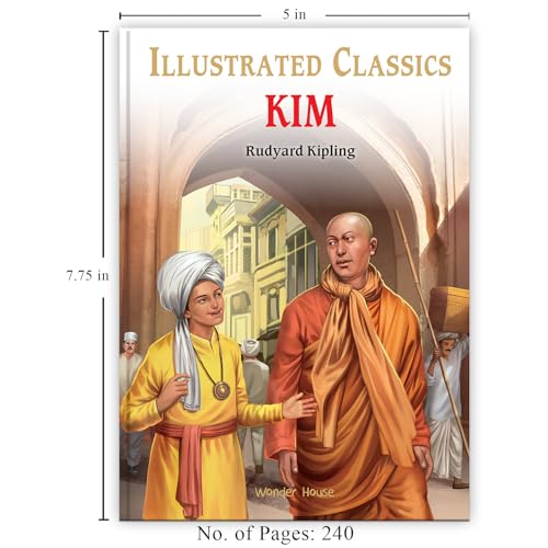 Kim : Illustrated Abridged Children Classics English Novel with Review Questions (Hardcover)