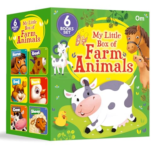 My Little Box of Farm Animals: Early Learning Farm Friends 6 Board Books for Kids | Includes Duck, Dog, Goat, Sheep, Cow & Horse | Bright Pictures | Perfect Gift Set for Preschoolers (Board book)