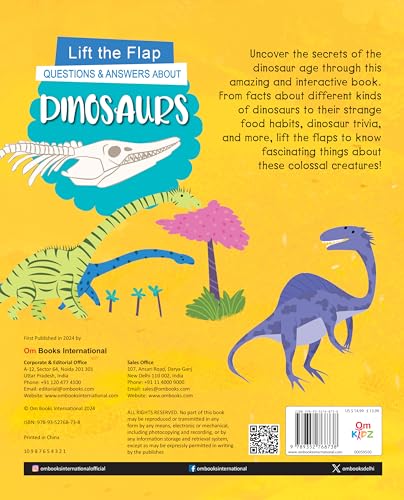 Board Book: Lift the Flap Question & Answer About Dinosaurs- Activity Book for Children Age 3-5 Years (Board book)