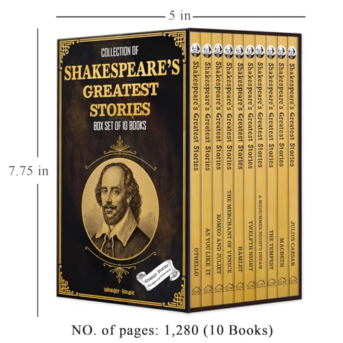 Collection of Shakespeare's Greatest Stories (Box Set of 10 Books) For Children