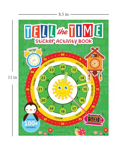 Tell the Time: Sticker Activity Book for Children | Learn to Read the Clock with 100+ Stickers | Ages 4–7 | Fun Way to Master Time Concepts (Paperback)