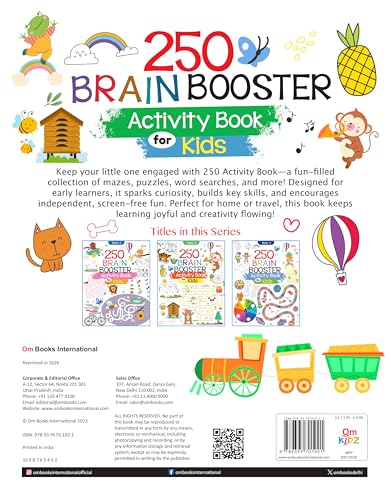 250 Activity Book for Kids: Brain Activity Book for Children | Learning Adventures Colour, Shapes & Match, Trace the Patterns & Lines, Word Search, Draw Features & More | Super-Fun Things | Dot-to-Dot (Paperback)