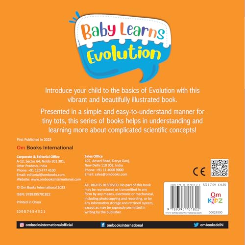 Board Book: Baby Learns Evolution - Baby Learns books for kids - Board Book for Children Age 3-5 Years - Early learning board books (Board book)