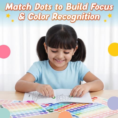 2000+ Dot Sticker Activity Book For 3+ Years Old Toddlers | Fun Sticker Set, Focus Builder, A to Z letters (Uppercase & Lowercase), Numbers 1-10 | Screen-Free Educational Activity For Kids (Paperback)