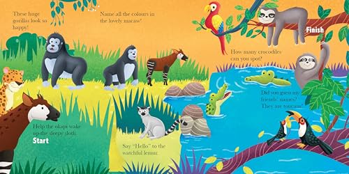 Board Book: Follow the Trail Around the Jungle- Activity Book for Children Age 3-5 Years (Board book)