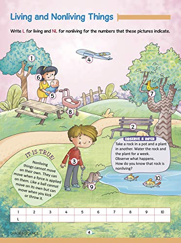 Science Fun-Filled Activity Book for Kids Grade 1: Smar Schoolars | Science for Early Learners | Children’s Skill Build | Hands-On Learning ; 6+ Ages (Paperback)