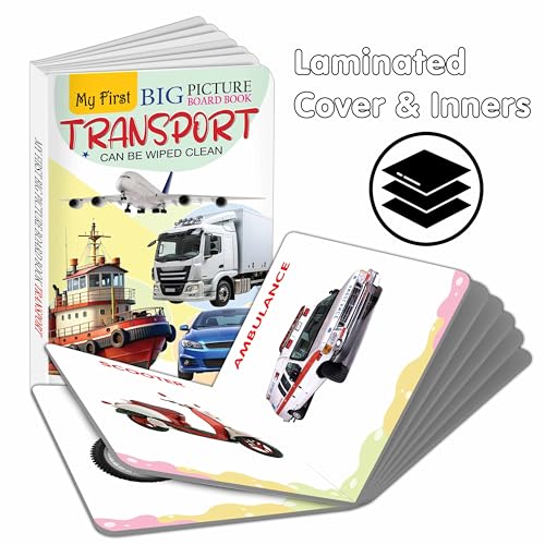 My First Big Picture Board Book Transport :- Kids early learning transport guide, Vehicle Names with Colourful Pictures, Colourful Early Learning for Kids (Board book)