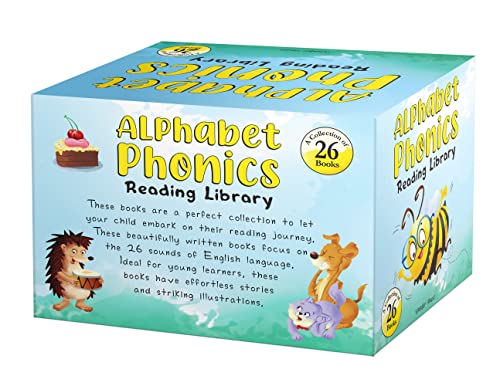 Alphabet Phonics – Reading Library for Children (Boxset of 26 Books): A–Z Phonics Readers with Sight Words, Rhymes & Fun Stories | Early Reading Box Set for Kids Learning to Read | Ages 3–6 Years (Board book)