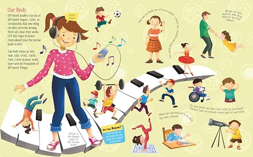 Board Book: Lift the Flap Look Inside Human Body- Activity Book for Children Age 3-5 Years (Board book)
