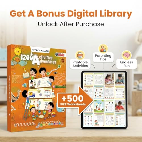 1200+ Adventure Activities Book for Kids, Theme Based Activity Book with 500+ Free Printable Worksheets & Parenting Tips, Brain Games for 4 - 6 Years (Paperback)