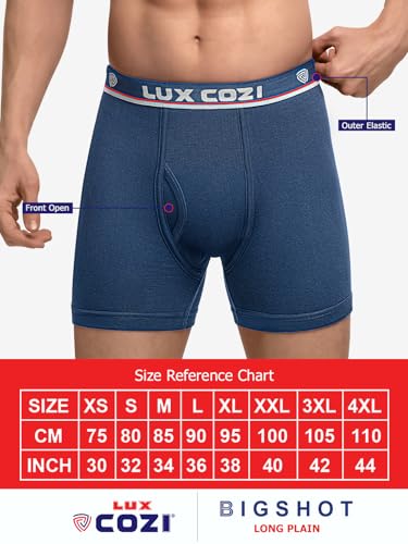 Lux Cozi Men's Cotton Boxers (Pack of 5) (Color & Prints May Vary) (95 CM)