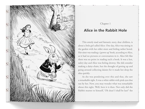 Alice in Wonderland: Illustrated Abridged Children Classics English Novel With Review Questions (Hardback) (Hardcover)
