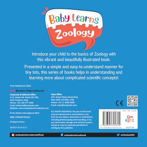 Board Book: Baby Learns Zoology - Baby Learns books for kids - Board Book for Children Age 3-5 Years - Early learning board books (Board book)