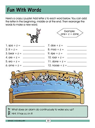 Vocabulary Fun-Filled Activity Book for Kids Grade 3: Smar Schoolars | Children’s Vocabulary Build | Language Skill | New Words | Language fluency ; 8+ Ages (Paperback)