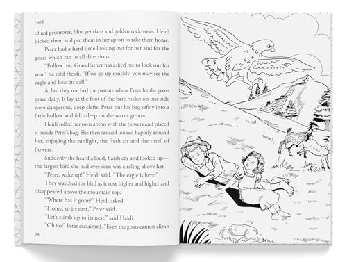 Heidi : Illustrated Abridged Children Classics English Novel with Review Questions (Paperback)