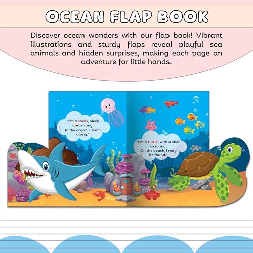 Under the Ocean Flap Book: Flap Book for Children, Colorful Underwater, Early Learning Adventure, learning book for kids for Ages 3-12 (Paperback)
