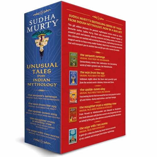 Unusual Tales from Indian Mythology | Sudha Murty’s Bestselling Series | Set of 5 Books | Stories from Mahabharata, Ramayana, & Mythical Characters | Ages 9+ (Spiral-bound)