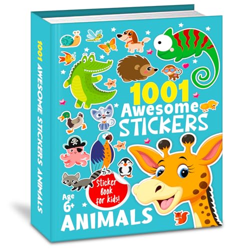 1001 Awsome Stickers - Animals (Paperback)