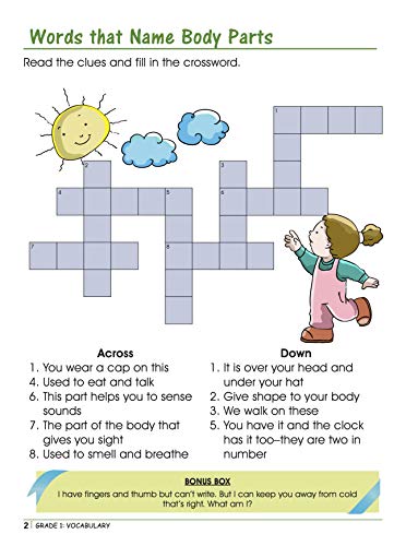 Vocabulary: Grade 1 Fun-Filled Activities Book for Kids | Smar Schoolars | Children’s Vocabulary Build | Language Skill | New Words | Language fluency ; 6+ Ages (Paperback)