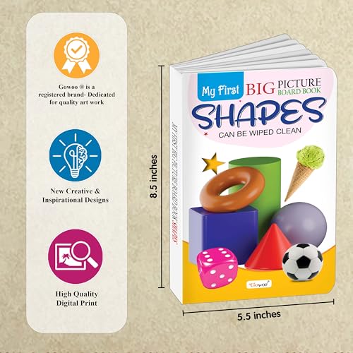 My First Big Picture Board Book Shapes : Montessori board book for kids, Engaging picture board books, Early learning board book for preschoolers, Board book for kids (Board book)