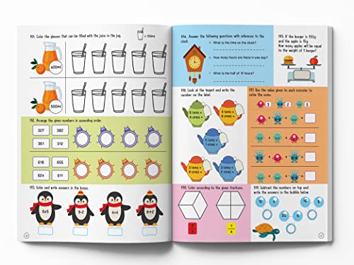 201 Maths Activity Book: Fun Activities and Practice Sheets | Learn Counting, Addition & Subtraction | Ages 4–7 | 3 Hours of Interactive Learning (Paperback)