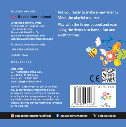 Playful Monkey Finger Puppet Book - Fun Activities Board books for Kids – Picture Book (Board book)