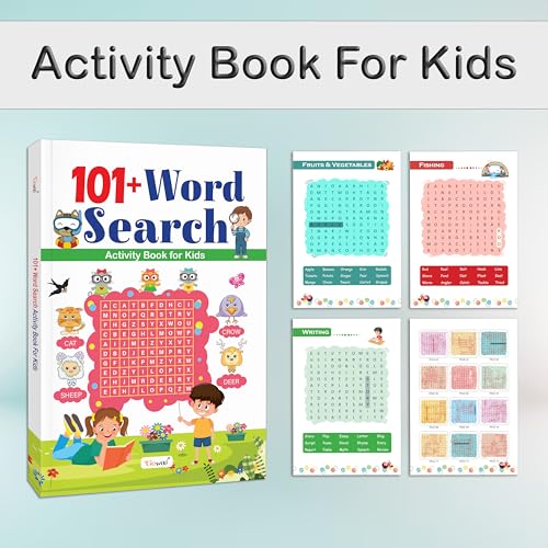 101+ Word Search and Mazes Activity Book for Kids : Kids Learning Workbook, Interactive Learning Book,Brain-Boosting Activity Book for Kids | Combo of 2 Books (Paperback)