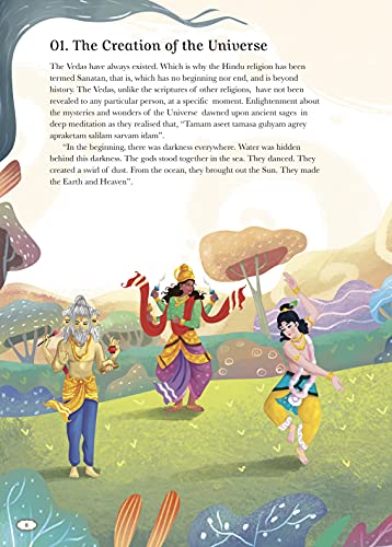365 Stories from the Vedas: The Upanishads and the Puranas - Indian Mythology Storybook for Kids | Ancient Indian Wisdom | Spiritual Tales | Life Lessons | Colourful Illustrated for Children (Hardcover)