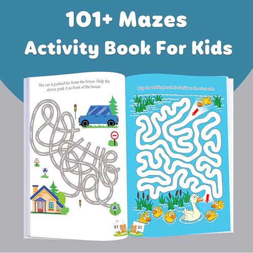 101+ Word Search and Mazes Activity Book for Kids : Kids Learning Workbook, Interactive Learning Book,Brain-Boosting Activity Book for Kids | Combo of 2 Books (Paperback)