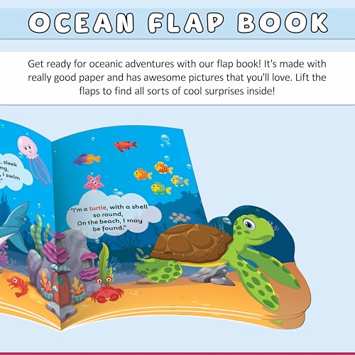 Under the Ocean Flap Book: Flap Book for Children, Colorful Underwater, Early Learning Adventure, learning book for kids for Ages 3-12 (Paperback)