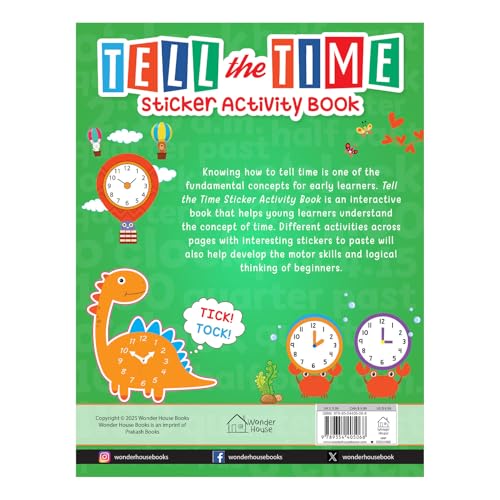 Tell the Time: Sticker Activity Book for Children | Learn to Read the Clock with 100+ Stickers | Ages 4–7 | Fun Way to Master Time Concepts (Paperback)