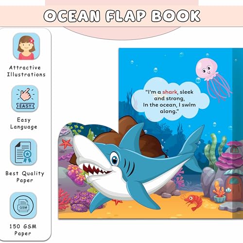 Under the Ocean Flap Book: Flap Book for Children, Colorful Underwater, Early Learning Adventure, learning book for kids for Ages 3-12 (Paperback)