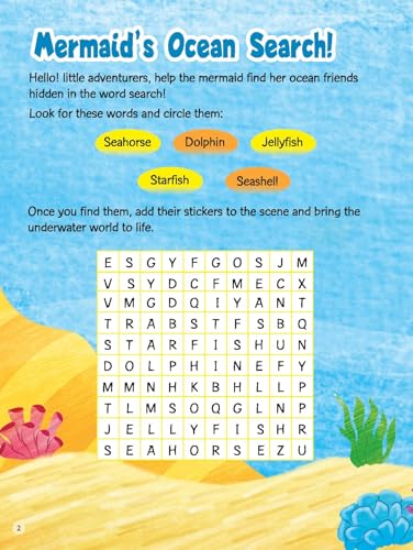 Mermaid Magic: Fun Stickers and Ocean Adventures | Sticker Activity Book (Paperback)