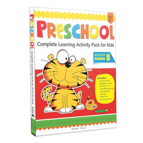 Preschool Complete Learning Activity Pack for Kids – Alphabet, Numbers, Tracing, Coloring, Mazes, Logical Thinking & More | Ages 3–5 | 15+ Hours of Engaging Early Learning Fun (Paperback)
