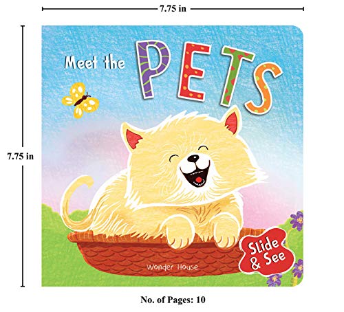 Slide And See - Meet The Pets : Sliding Novelty Board Book For Kids (Board book)