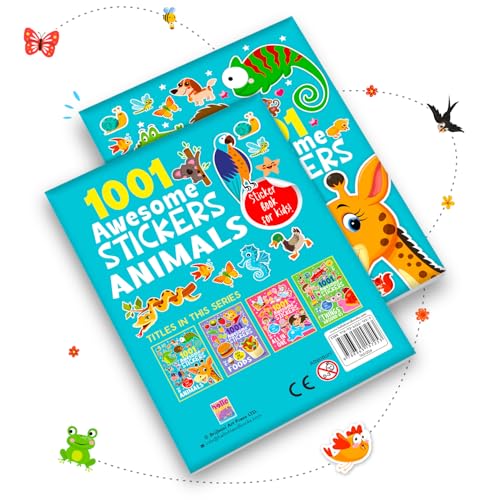 1001 Awsome Stickers - Animals (Paperback)