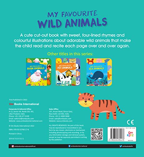 Board book: My Favourite Wild Animals (Paperback)