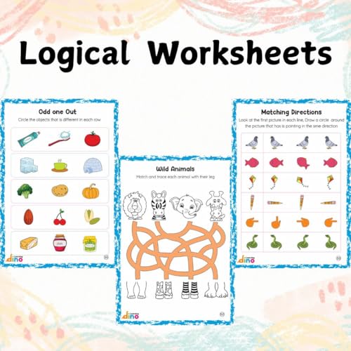 LKG Activity Worksheets For Kids + Free Sticker | Covers English, Maths, EVS, General Awarness & Lifeskills | For 3 - 5 year kids | Engaging Curriculum Based Worksheets | By Learning Dino