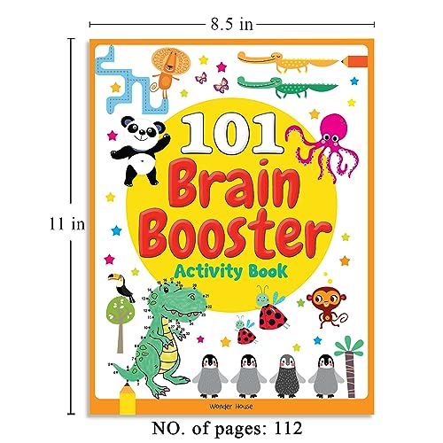 101 Brain Booster Activity Book: Fun Activity Book For Children | Puzzles, Games, Educational activities | Ages 5 and up | 2 hours of fun time
