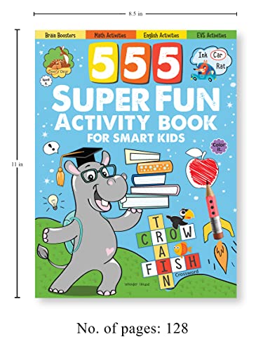555 Super Fun Activity Book for Smart Kids | Puzzles, Mazes, Word Games & More | Ages 6–10 | 10+ Hours of Brain-Boosting Fun (Paperback)