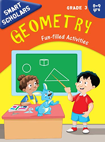 Geometry: Grade 3 Fun-Filled Activity Book for Kids | Smart Scholars | Basic Geometric Concepts | Shape 3D Recognition | Tangible | Visual Learning ; 8+ Ages (Paperback)