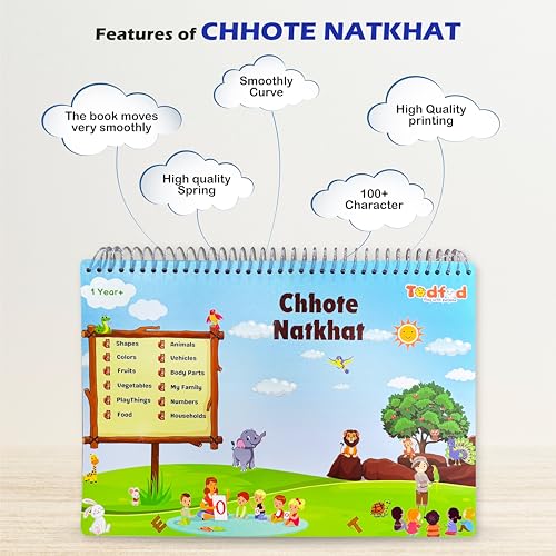 TodFod Chhote Natkhat All in One Early Learning Board Book For Kids to Learn Shapes, Colors, Fruits, Numbers, Body Parts Fruits, Vegetable, Animal And ... Binder Book For Toddlers [Board book] TodFod (Board book)