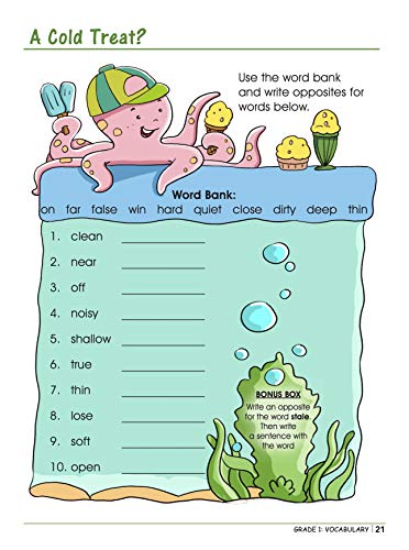 Vocabulary: Grade 1 Fun-Filled Activities Book for Kids | Smar Schoolars | Children’s Vocabulary Build | Language Skill | New Words | Language fluency ; 6+ Ages (Paperback)