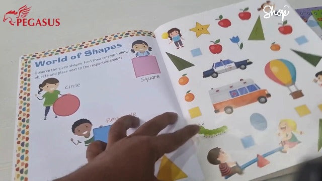 Pegasus My First Stickers Activity Book Set for Kids Age 3+ | 6 Early Learning Themes – Alphabet, Numbers, Animals & Birds, Colours & Shapes, Things That Move, Fruits & Vegetables (Product Bundle)