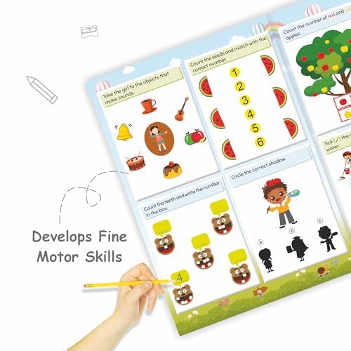 200+ Adventure Activity Book for Kids, Early Learning Educational Book with 500+ Free Worksheets & Parenting Tips, Brain Booster Books for Kids 3 - 4 Years (Paperback)